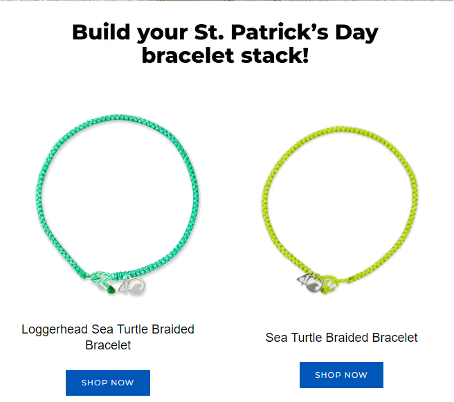4Ocean St. Patricks Day Email product recommendations