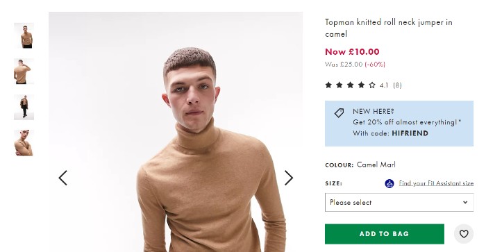 ASOS Discounting Ecommerce Pricing Examples