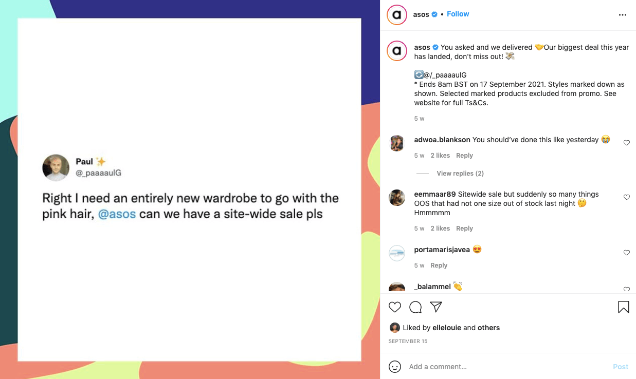Asos Instagram Multichannel Marketing