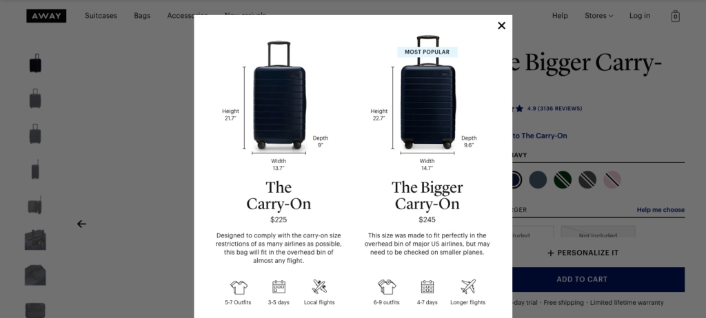 Away Carry on vs Bigger Carry on Small Business Marketing Strategies