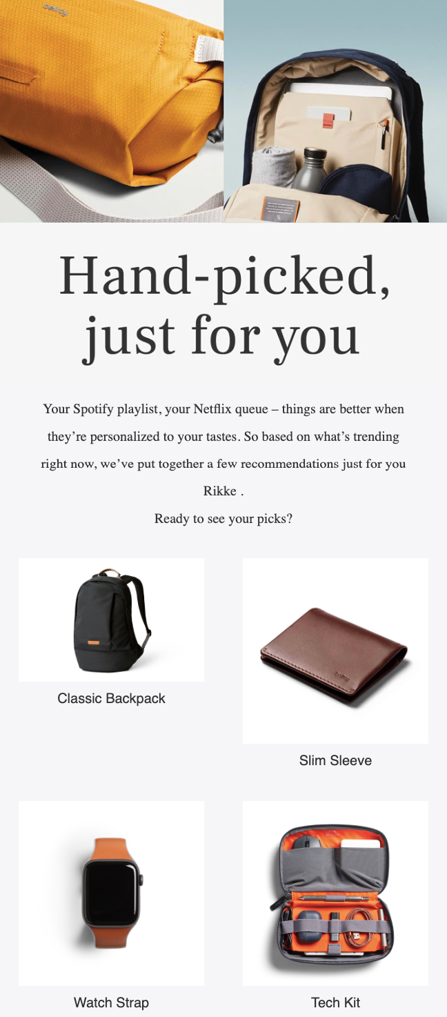 Bellroy Targeted Content Marketing Automation
