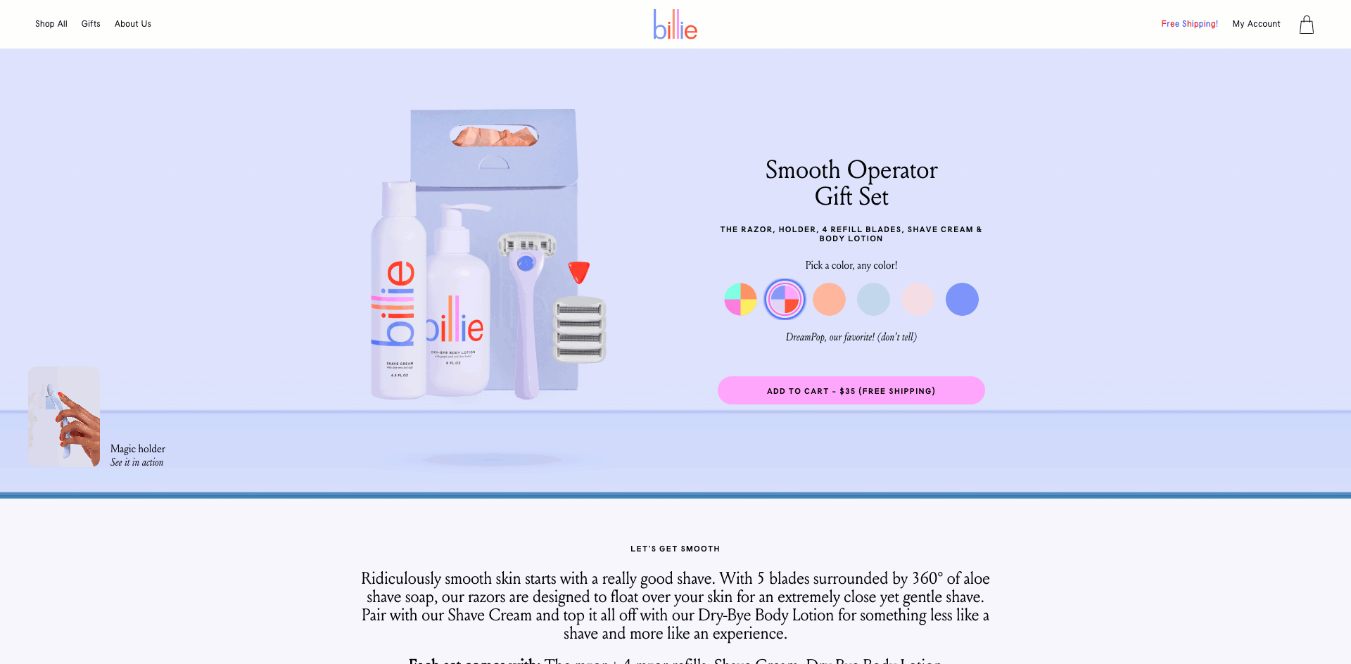 Billie Product Page 4