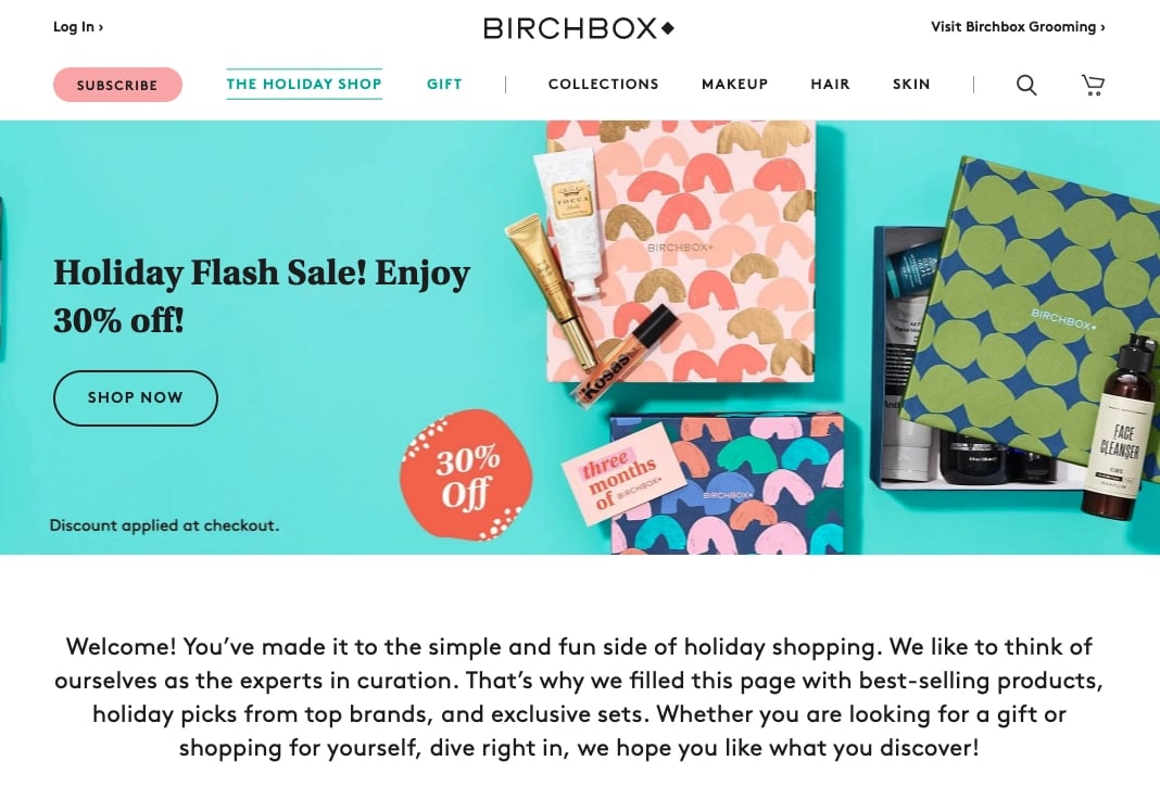 Birchbox Homepage