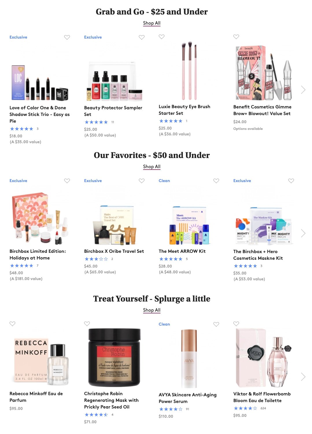 Birchbox Product Page