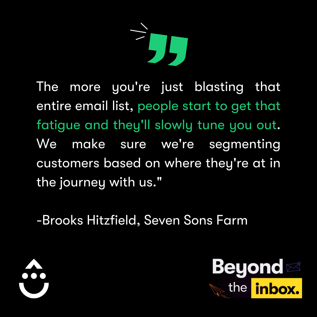 Brooks Hitzfield, Seven Sons Farm Segmentation