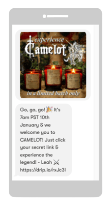 Camelot_Welcome_SMS