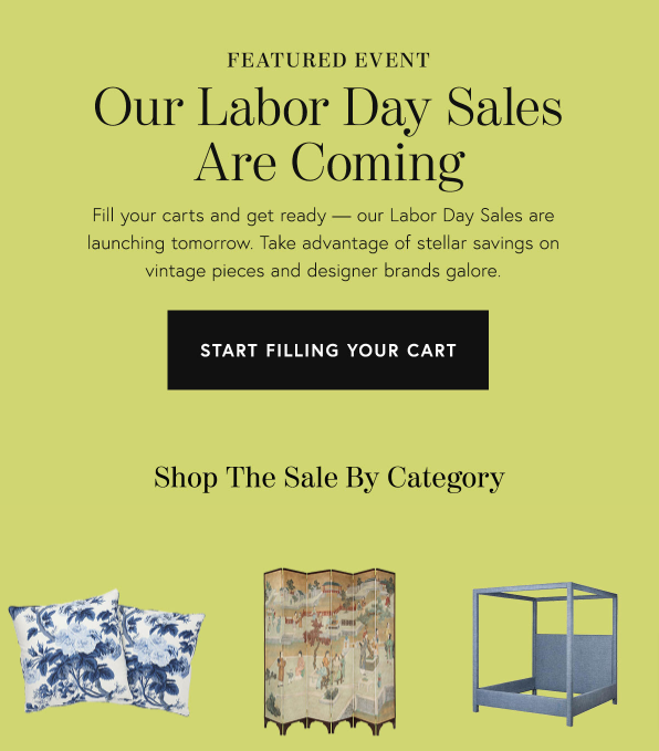 Chairish Labor Day Sales Summer Marketing Ideas