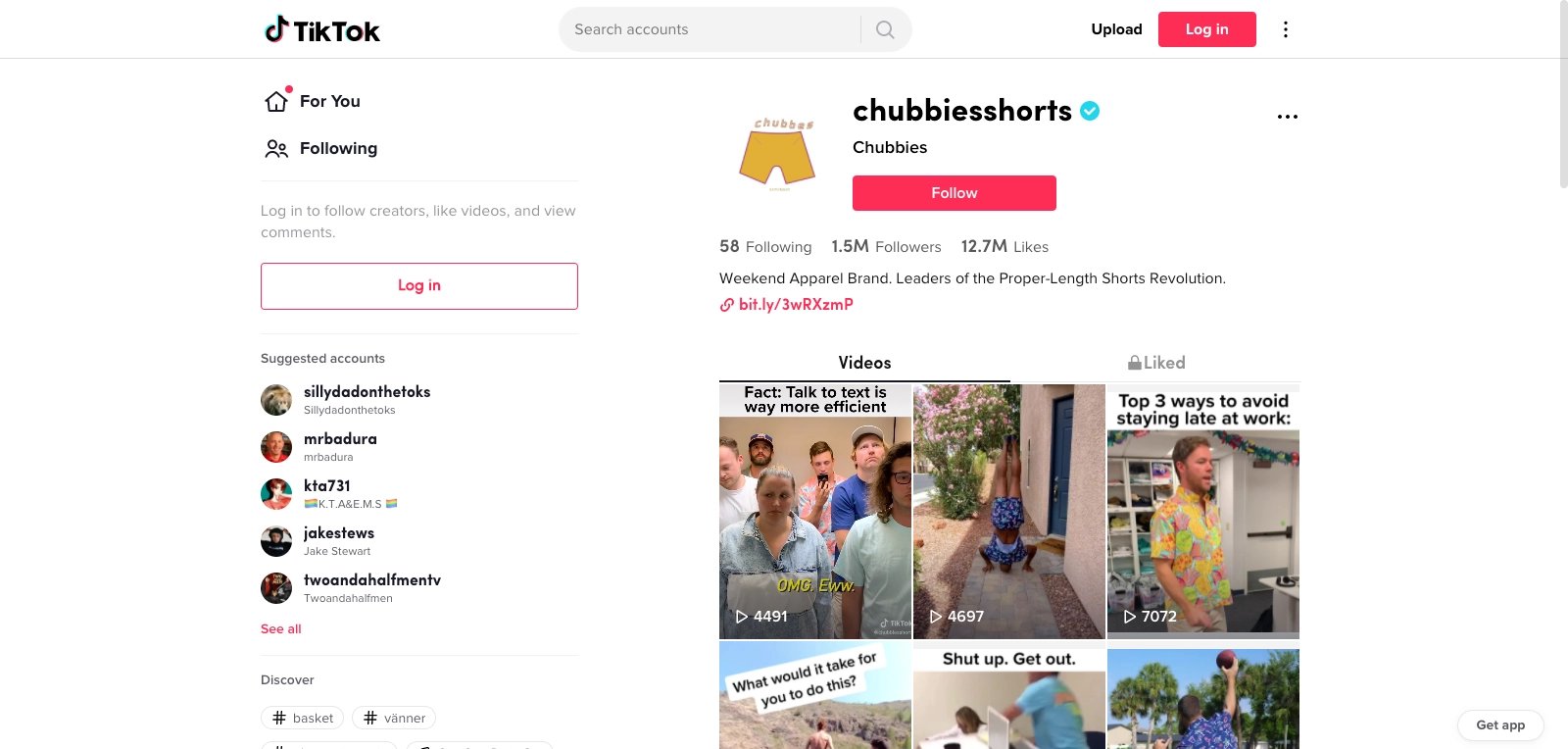 Chubbies TikTok