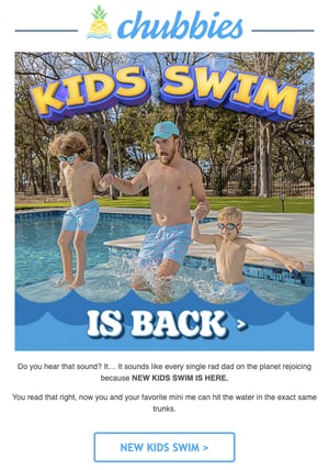 Chubbies Tone in Email