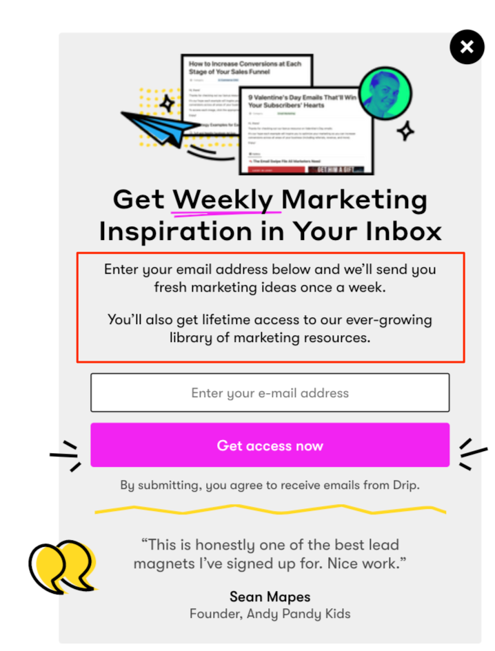 Get Inspiration From These 6 B2B Popup Examples