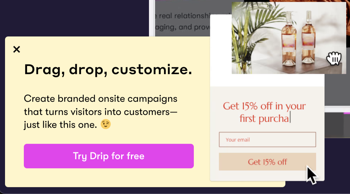 Drip Onsite Marketing Automated Customer Experience
