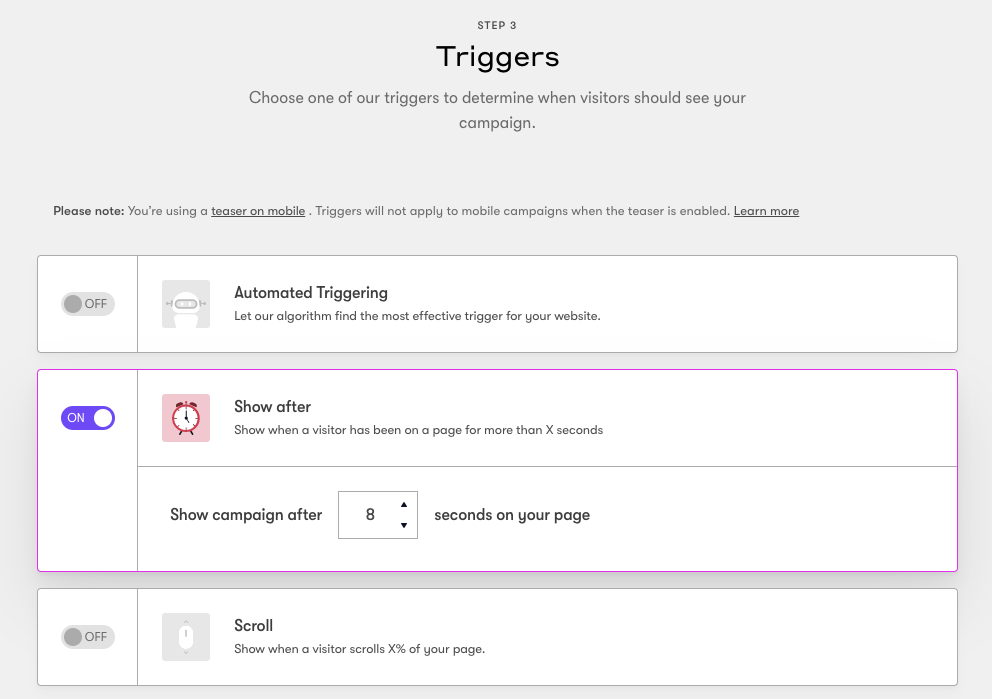 Drip Onsite Triggers