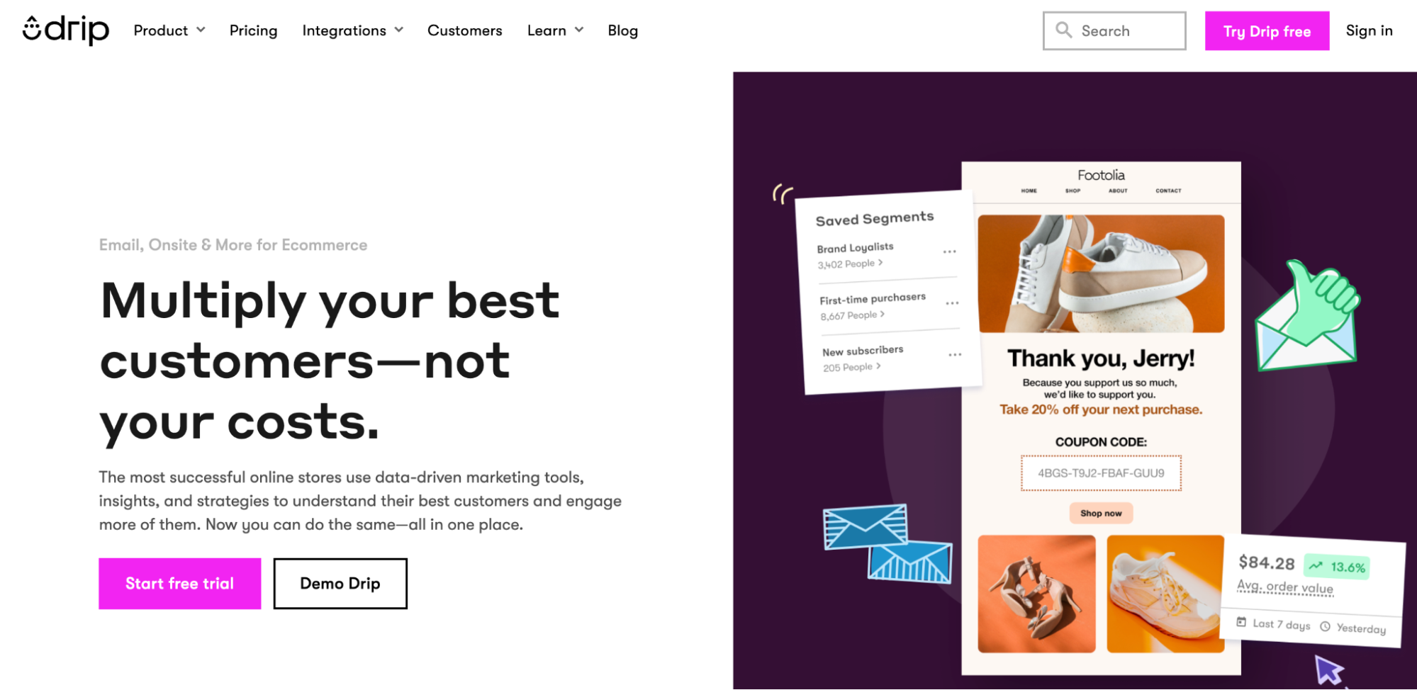 Drip Shopify Popup Examples