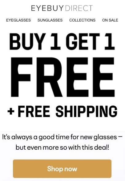 EyeBuyDirect Free Shipping Email