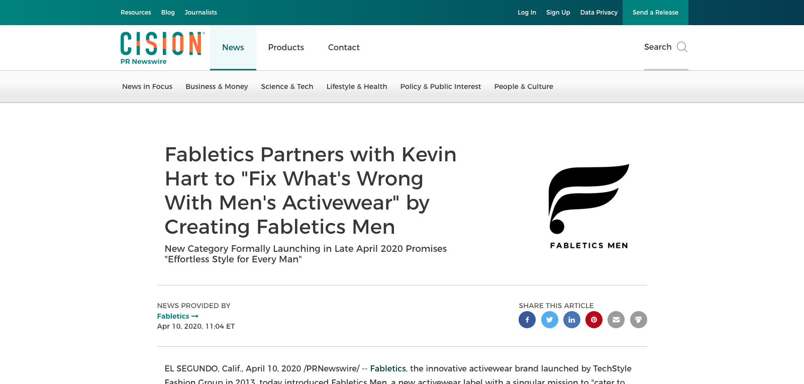 Fabletics Partner with Kevin Hart