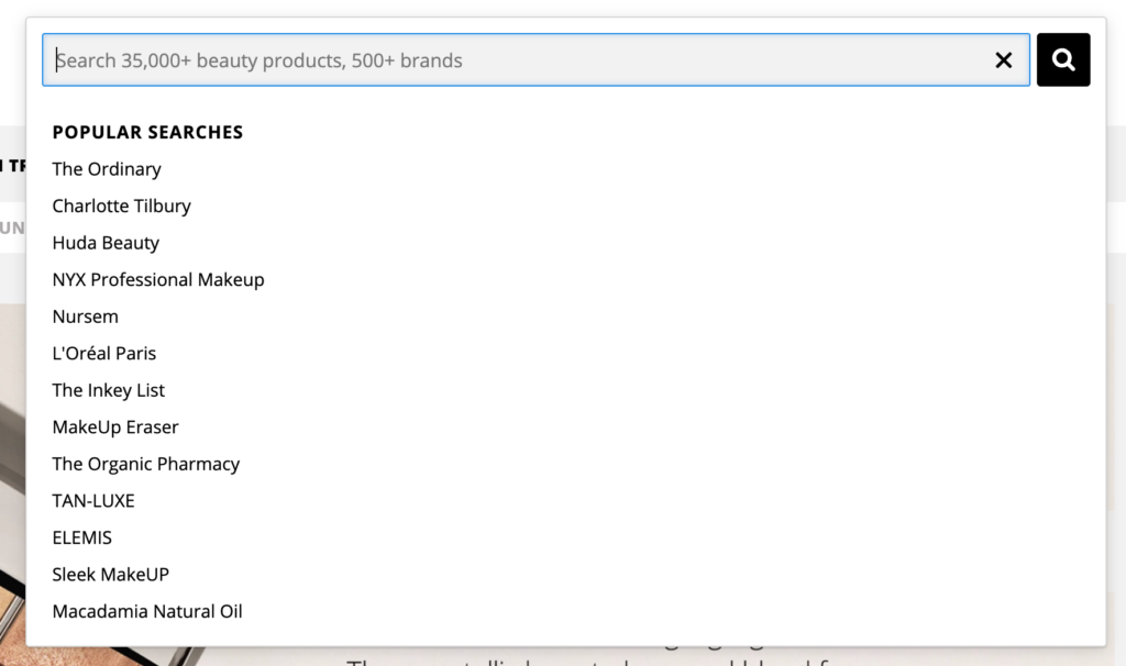 FeelUnique Search Query Suggestions Headless Commerce