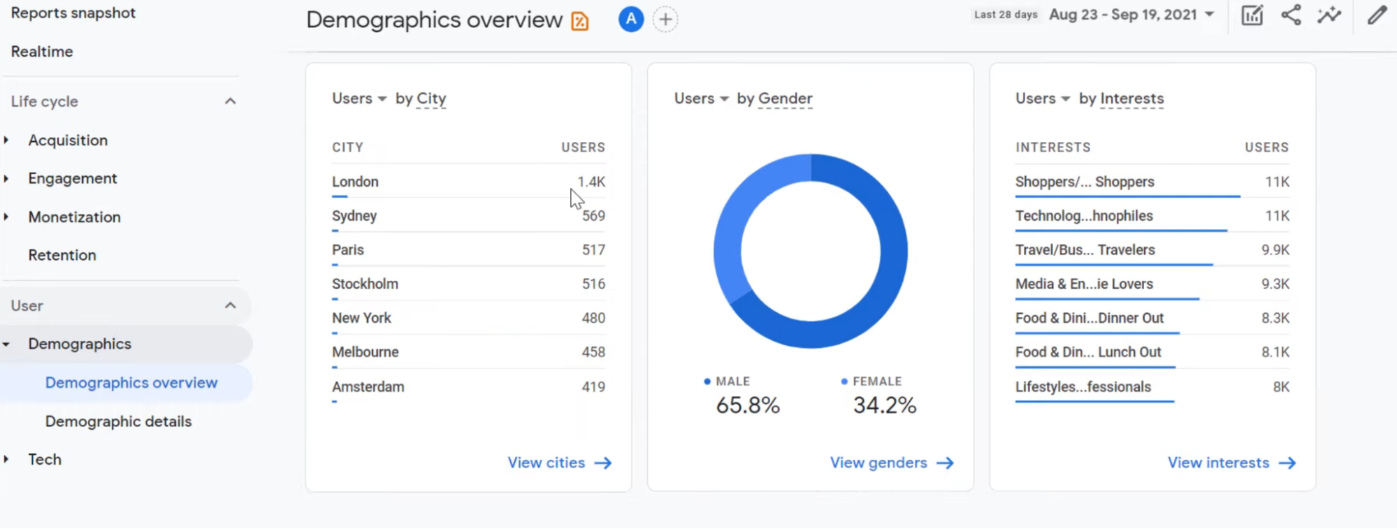 Google Analytics User Overview Inbound Marketing