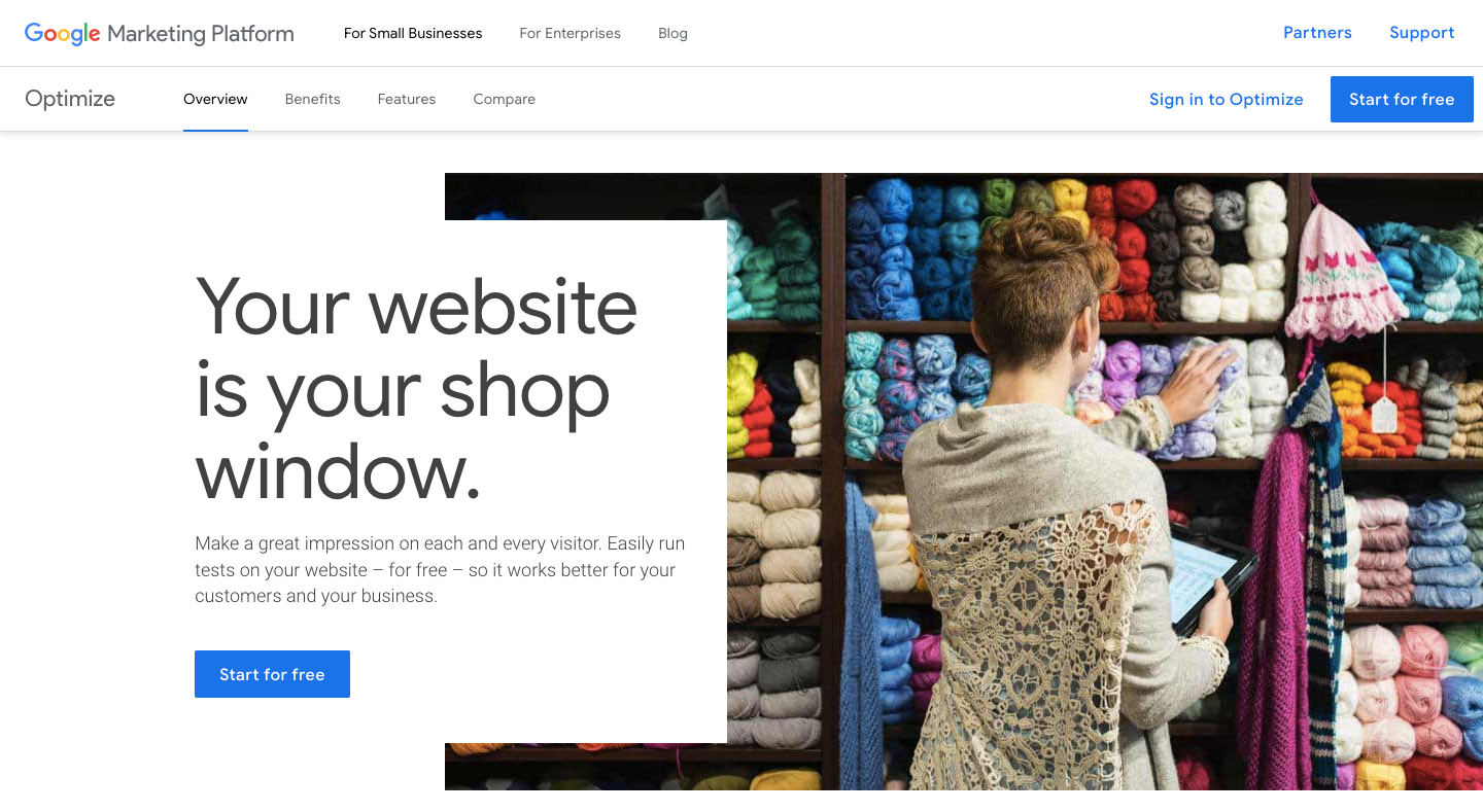 Google Optimize Best Ecommerce Tools