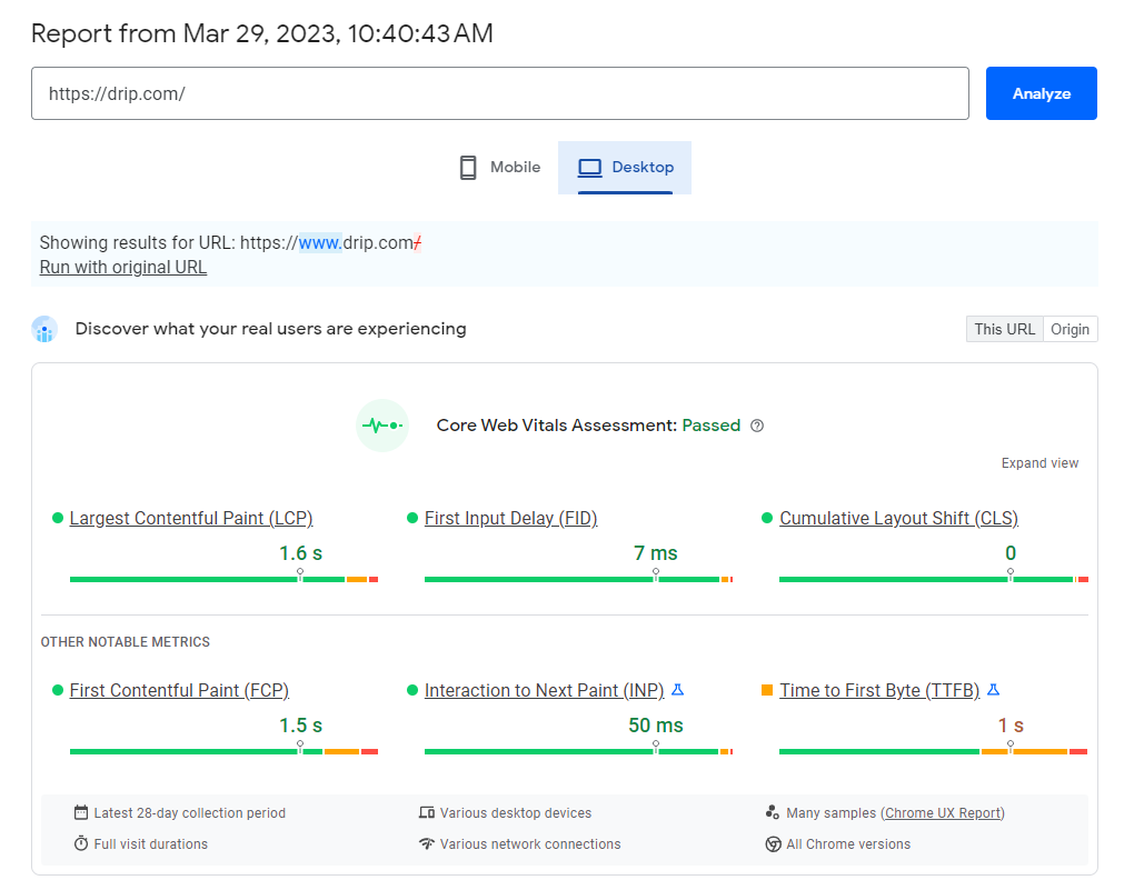 Google page speed insights ecommerce ux design