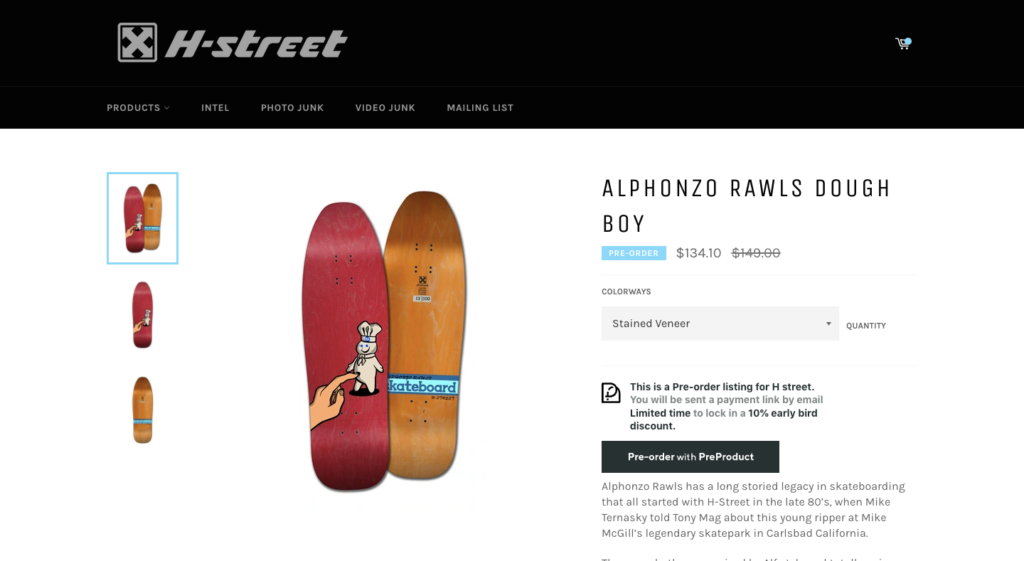 H-Street Skateboards Pre Order Out of Stock Back in Stock Notifications
