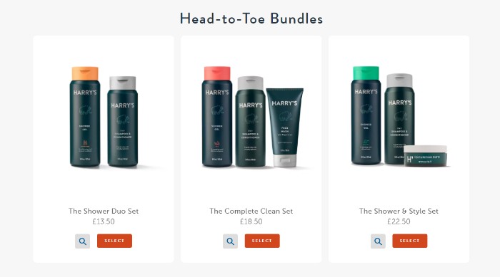 Harry_s Bundle Pricing Ecommerce Pricing Examples