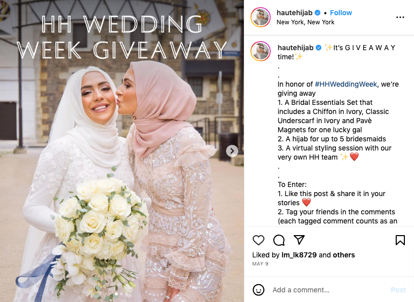 Haute Hijab Wedding Giveaway Small Business Marketing Strategies