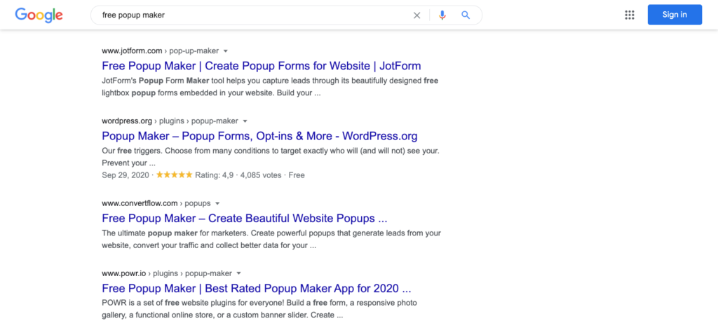 1 google search