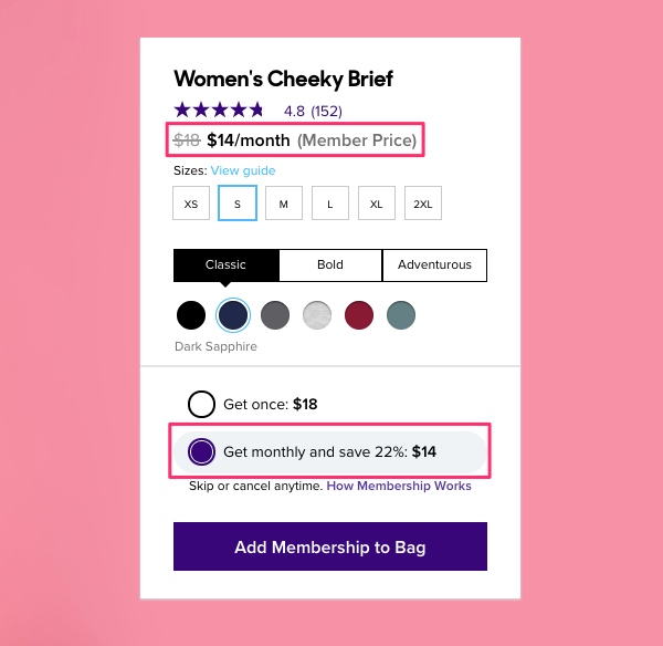 12 MeUndies Membership Upgrade