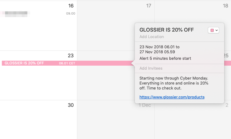 15 Glossier Black Friday Invite
