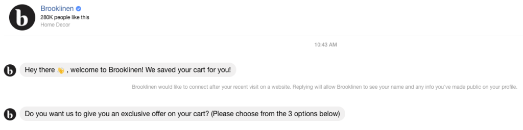 16 Brooklinen Messenger Bot