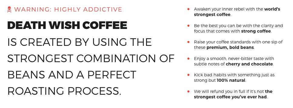 20 Death Wish Coffee Value Proposition 2