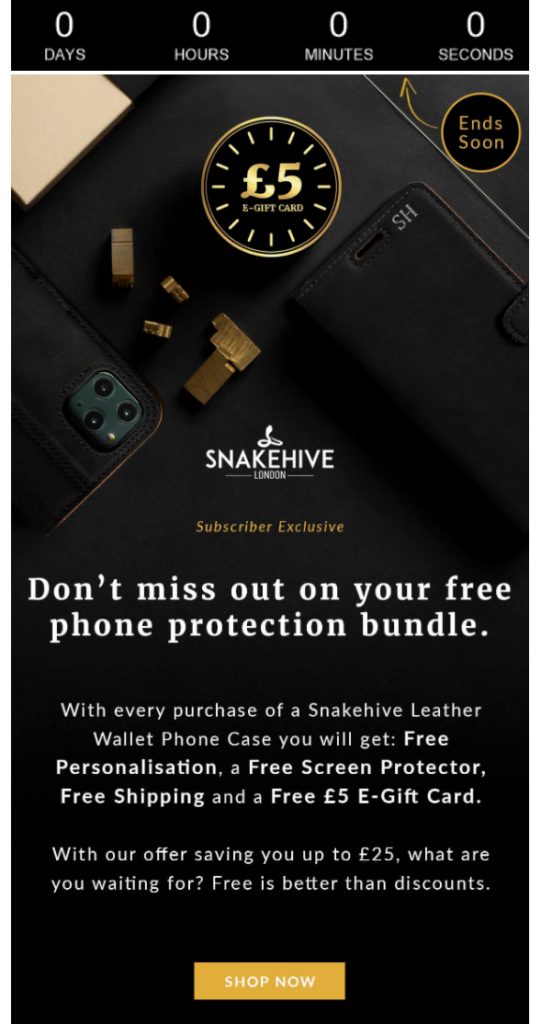 20 Snakehive Black Friday Email