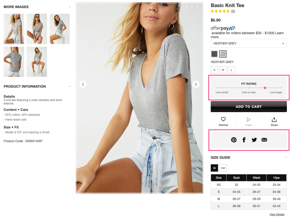 37 Forever 21 Product Page