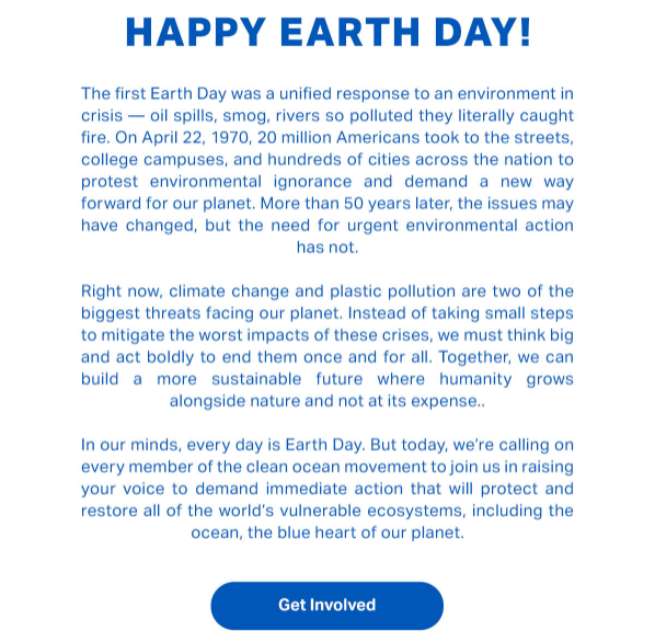4ocean Happy Earth Day Email