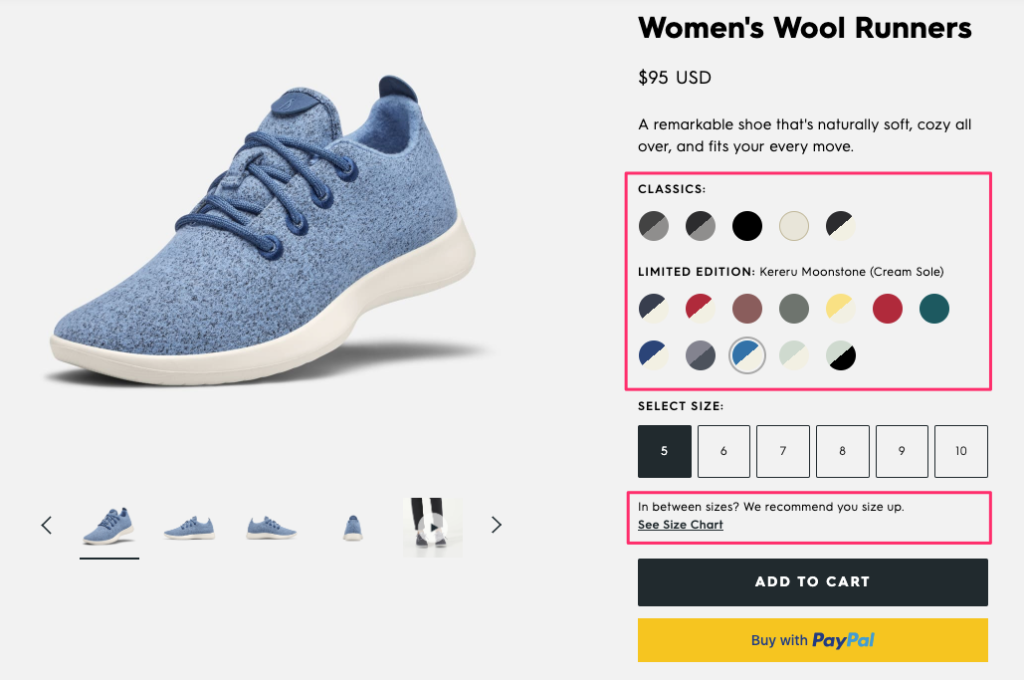 5 Allbirds Product Page