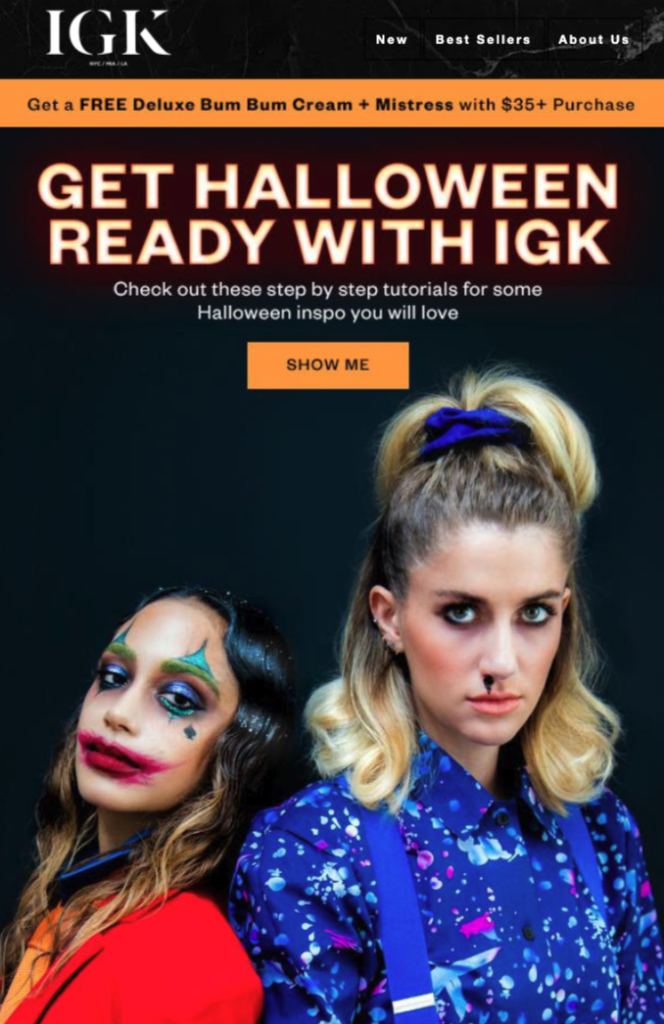 5 IGK Hair Halloween Email