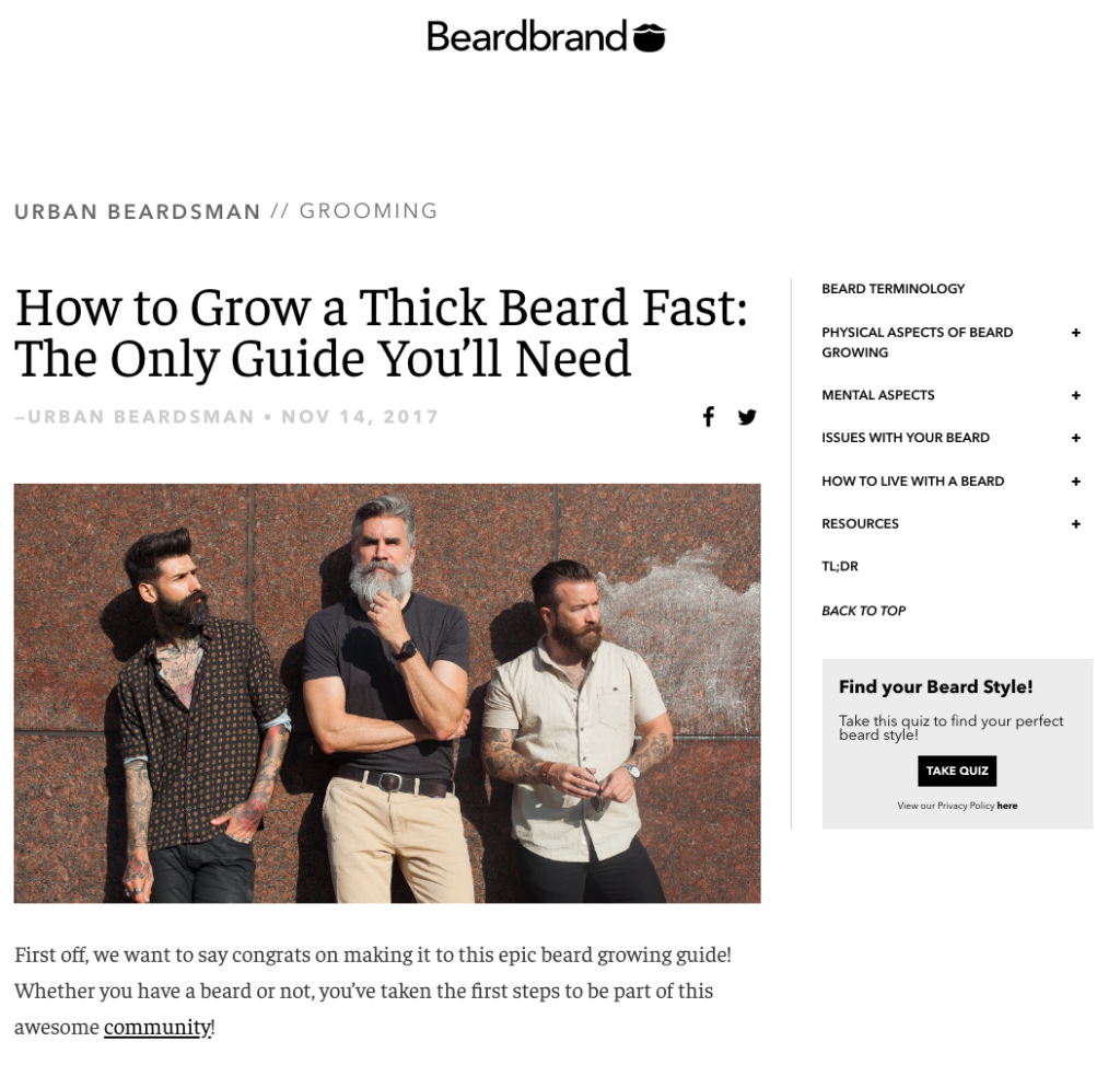 9 Beardbrand ToFu Content
