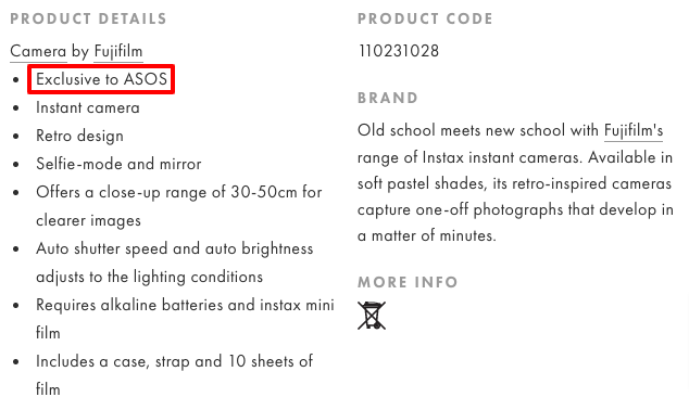 ASOS Product Bundling Exclusivity