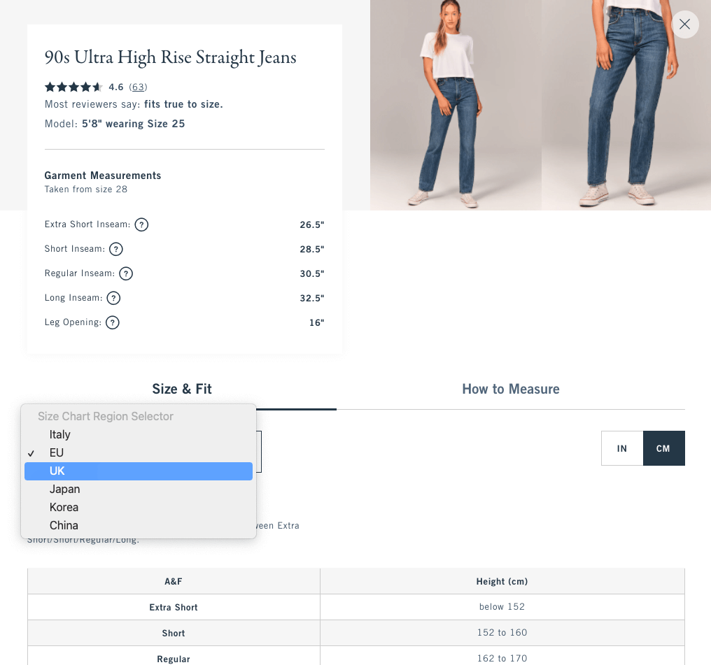 Abercrombie _ Fitch Size Guide Converter