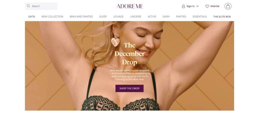 AdoreMe Homepage