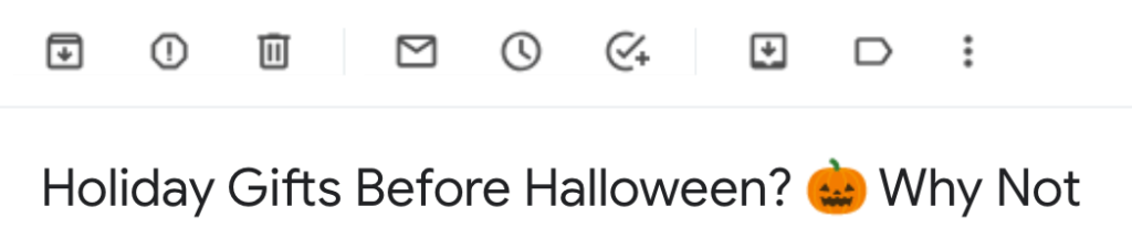 Allbirds Halloween Email Subject Line