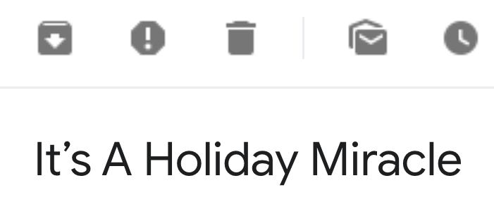 Allbirds Holiday Subject Line