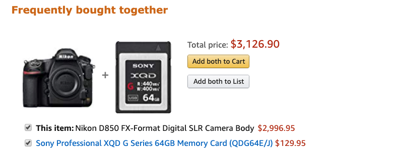 Amazon Frequently Purchased Together