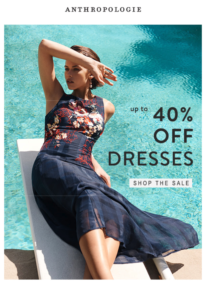Anthropologie Sale Email