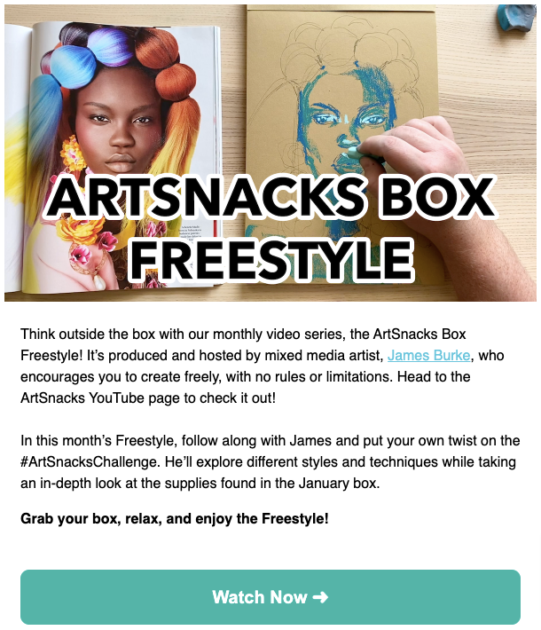 ArtSnacks Email Newsletter
