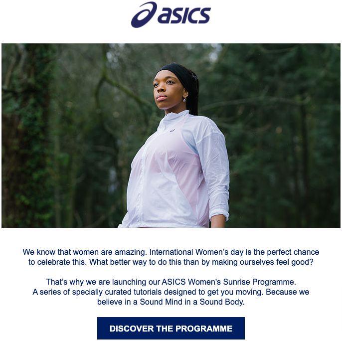 Asics International Women_s Day Email