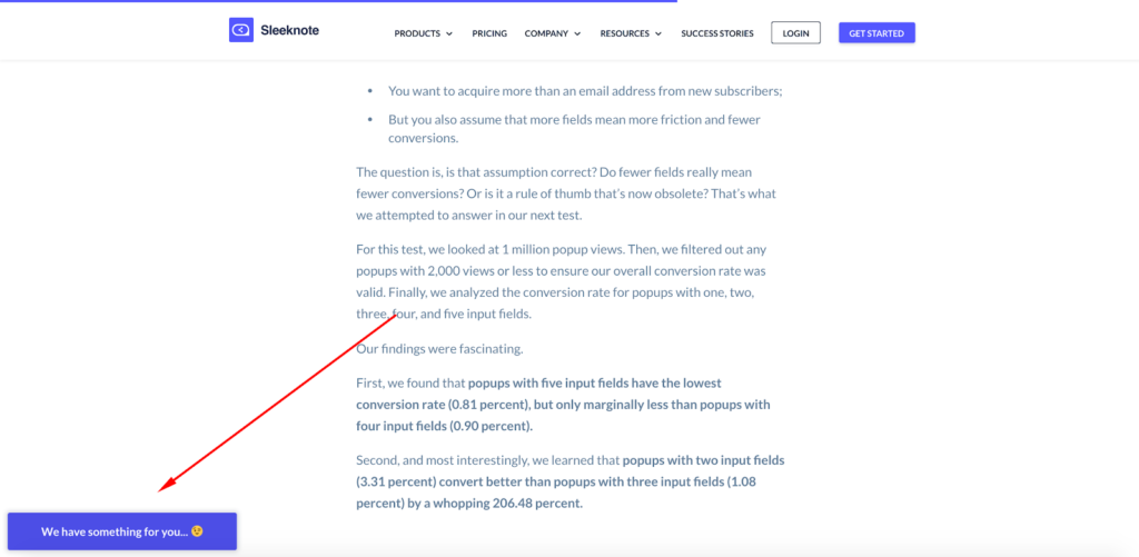 B2B Popup Example 7