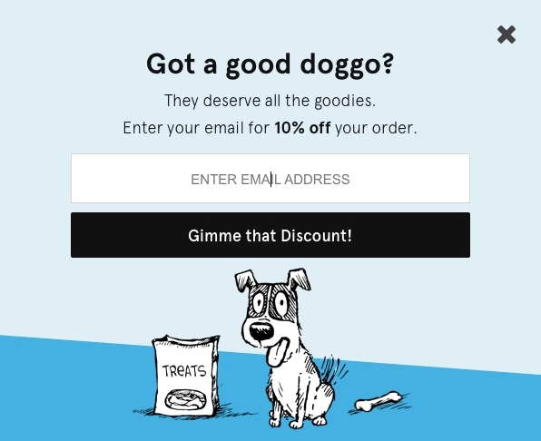 BarkBox Email Popup