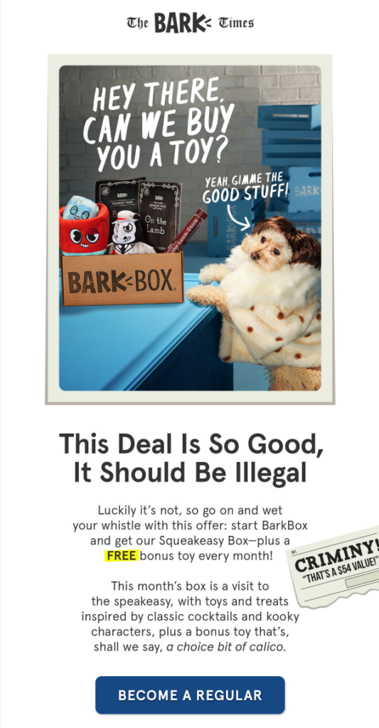 BarkBox Funny Email 3
