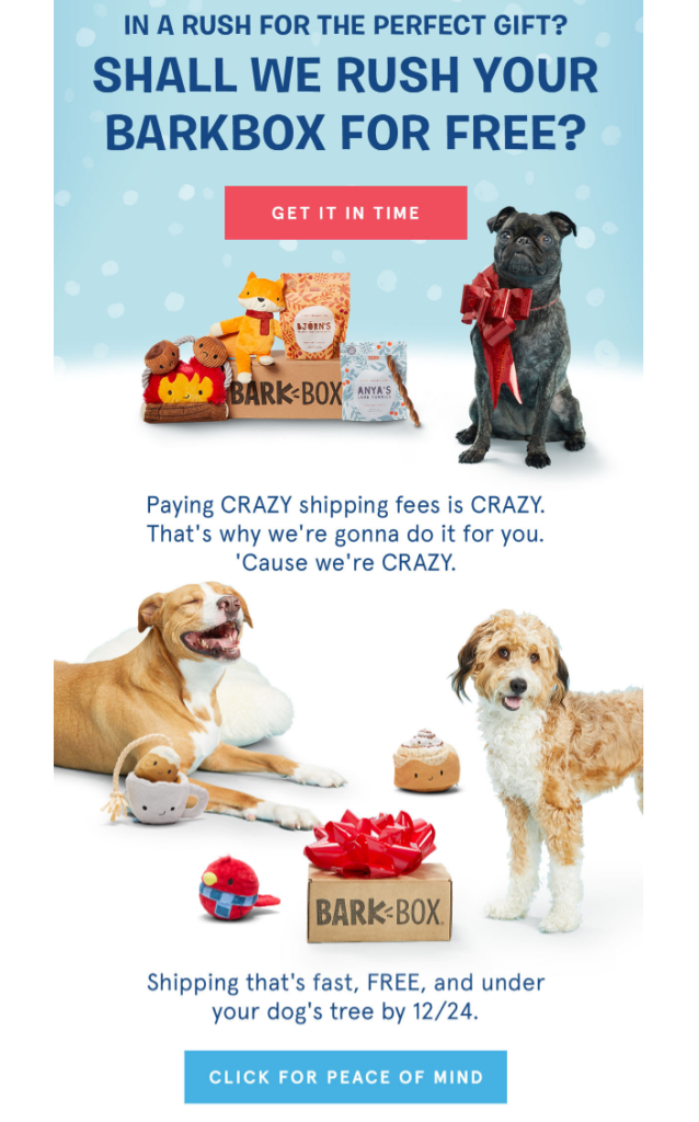 BarkBox Seasonal Email